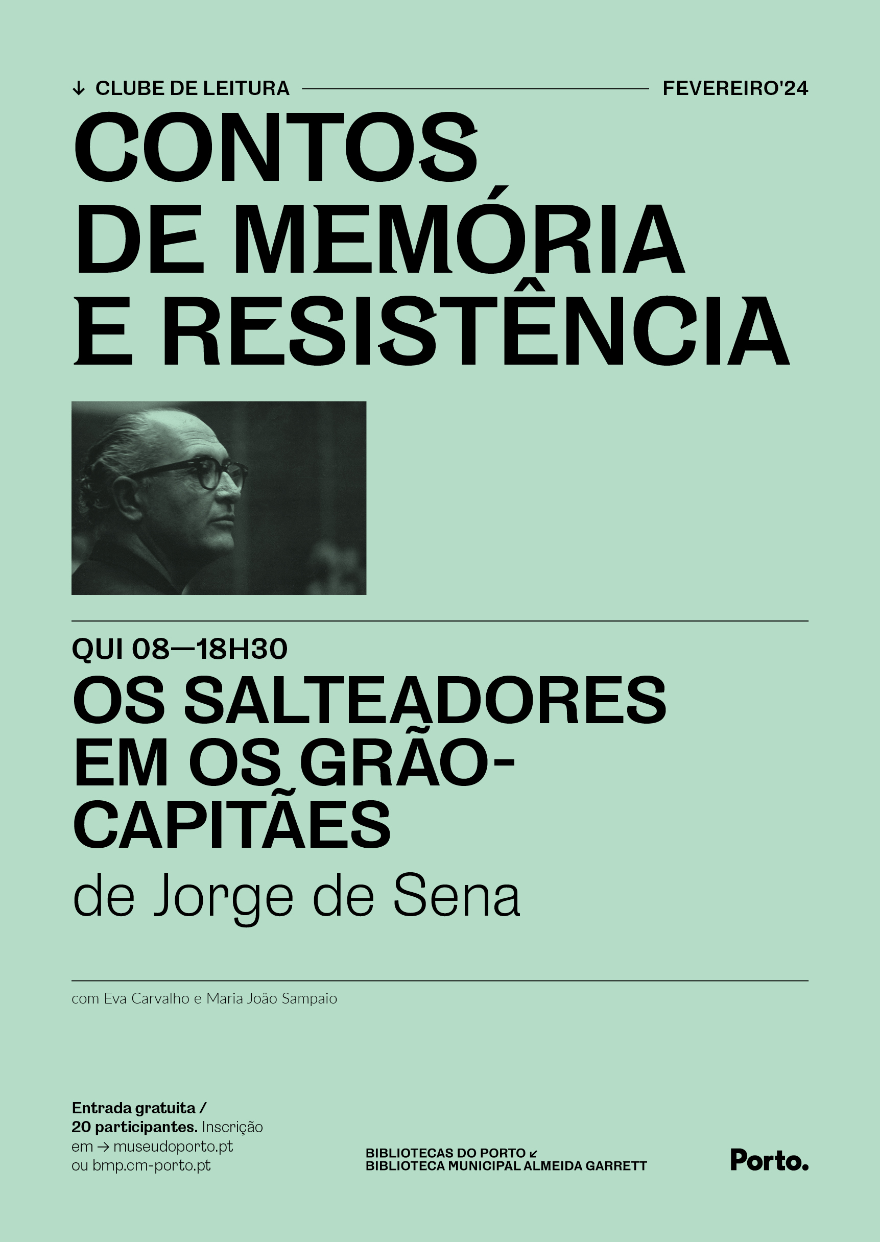 Clube de Leitura - Contos de Memória e Resistência | fevereiro |  Bibliotecas Municipais do Porto