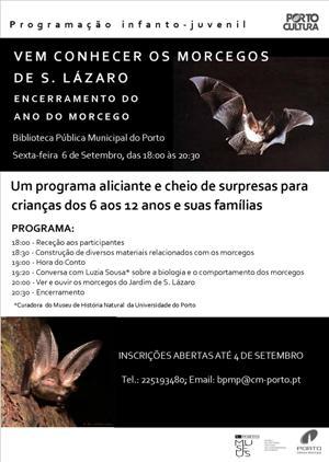 Vem conhecer os morcegos de S. Lázaro